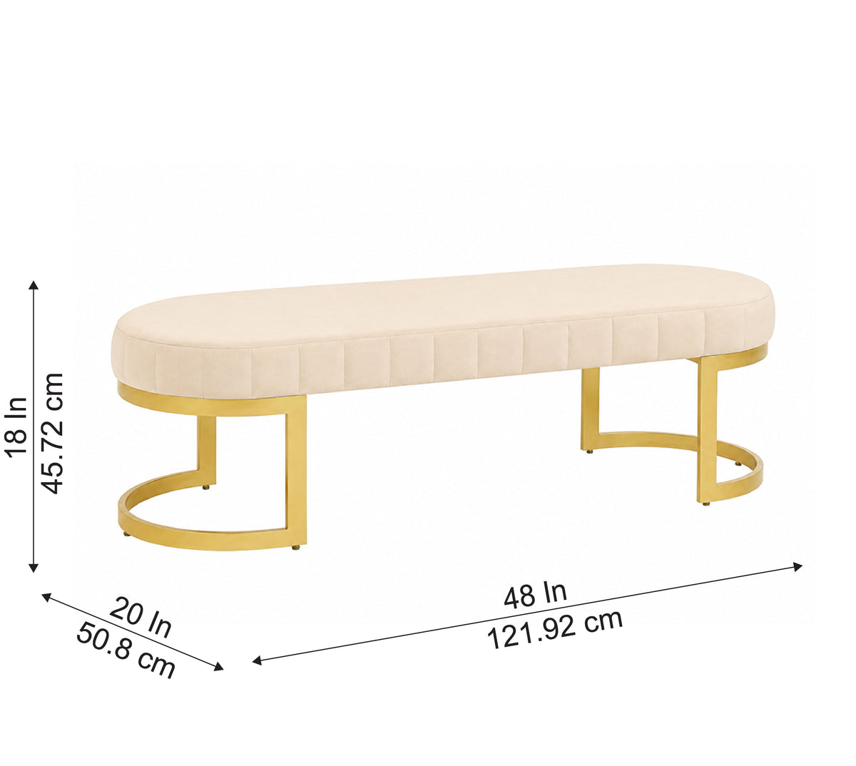Sepia Homes Bella bench|Beige
