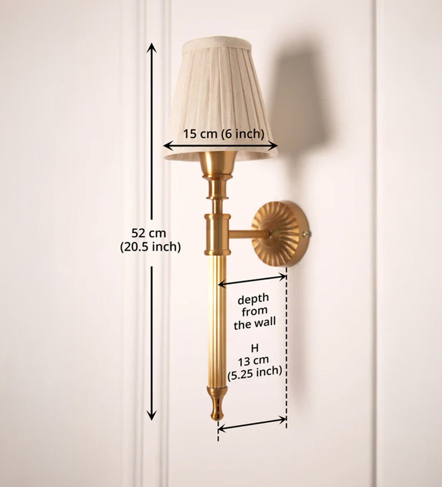 Corrugated Wall Lamp with Pleated Shade