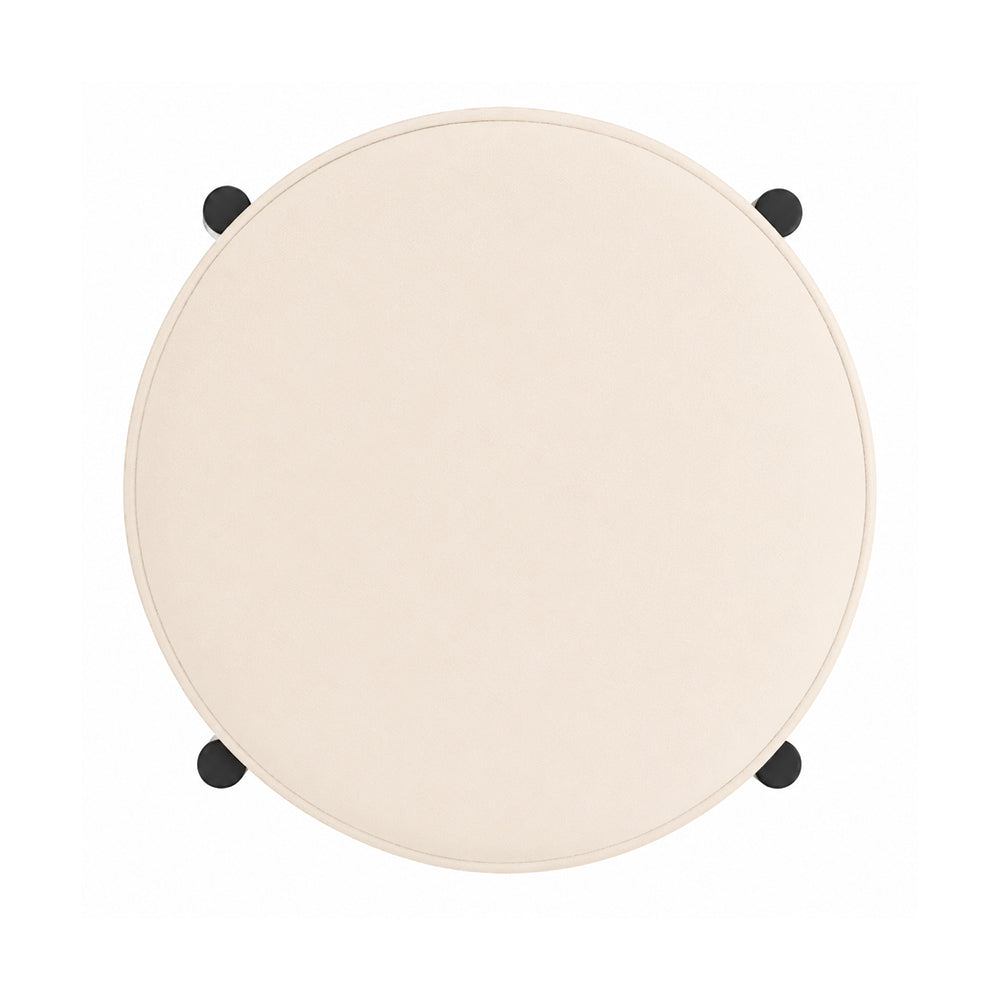 Modern Beige Upholstered Bar Stool