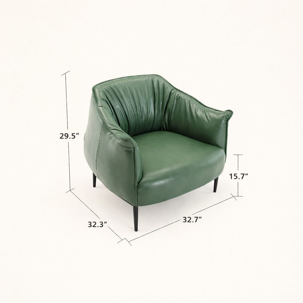 Almeda Accent Chair Green | Modern Lounge Chair Olive Green