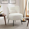 Collin Accent Chair White | Wooden Frame Accent Chair White
