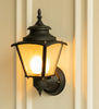 Matt Black Waterproof Lantern Wall Light