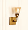 Elbow Wall Lamp with Crackled Cup Glass