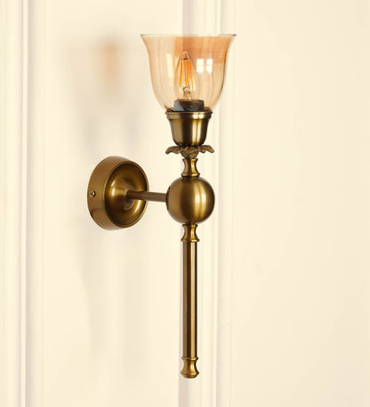 Ball Wall Lamp with Golden Luster Cup Glass