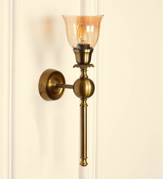 Ball Wall Lamp with Golden Luster Cup Glass