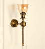 Ball Wall Lamp with Golden Luster Cup Glass