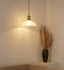 Ribbed Frosted Glass Pendant