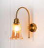 Hockey Wall Lamp with Fluted Flower Glass