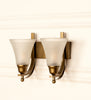 Double J Wall Lamp with Frosted Hammered Glass