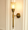 Corrugated Wall Lamp with Crackled Glass