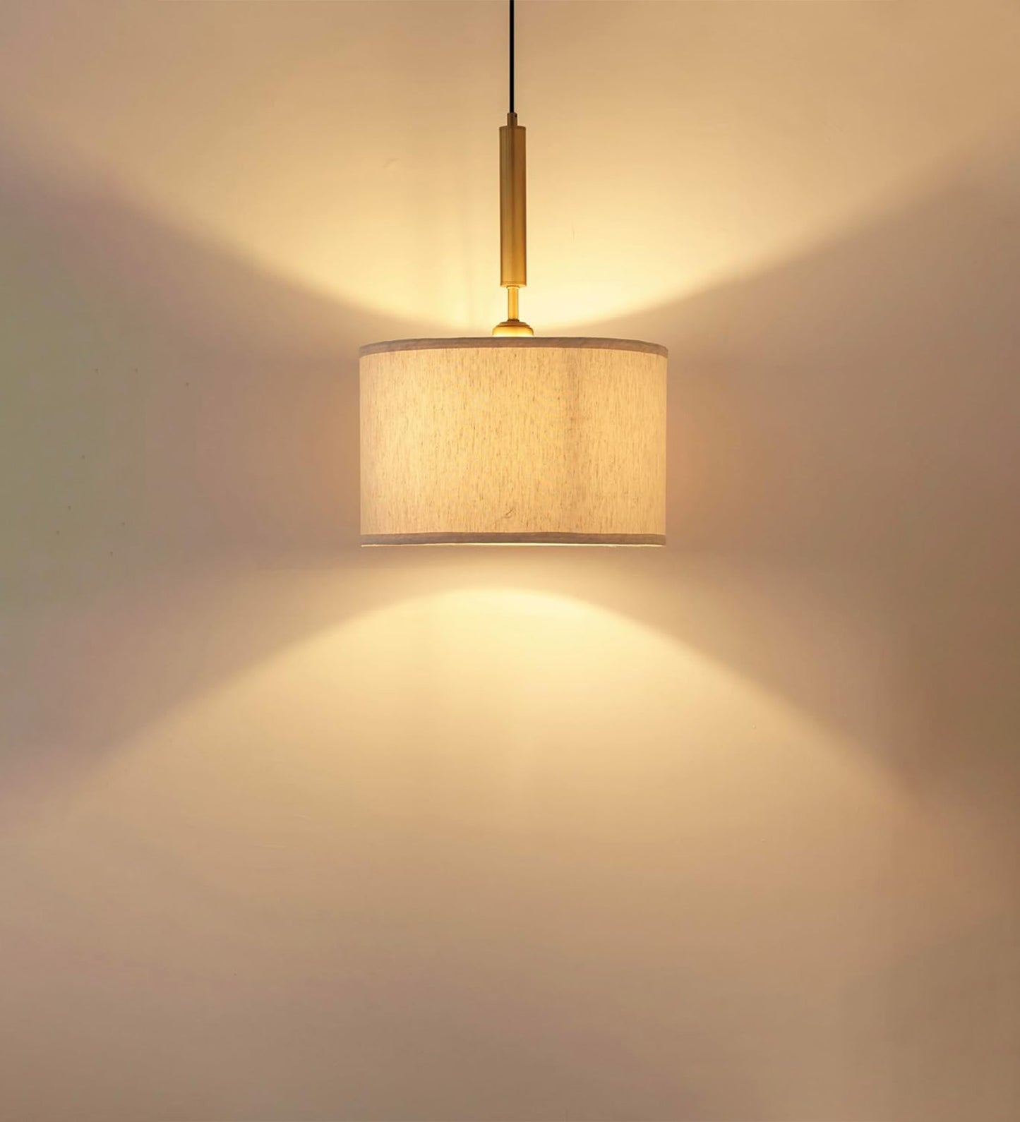 Fabric Pendant with 14" Off White Shade