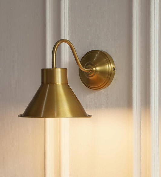 Vintage Industrial Wall Lamp Antique Brass