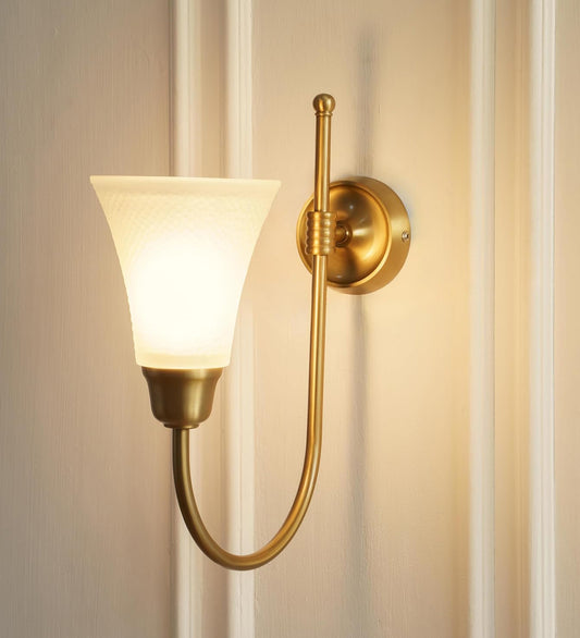 Hockey Wall Lamp with Frosted Hammered Glass