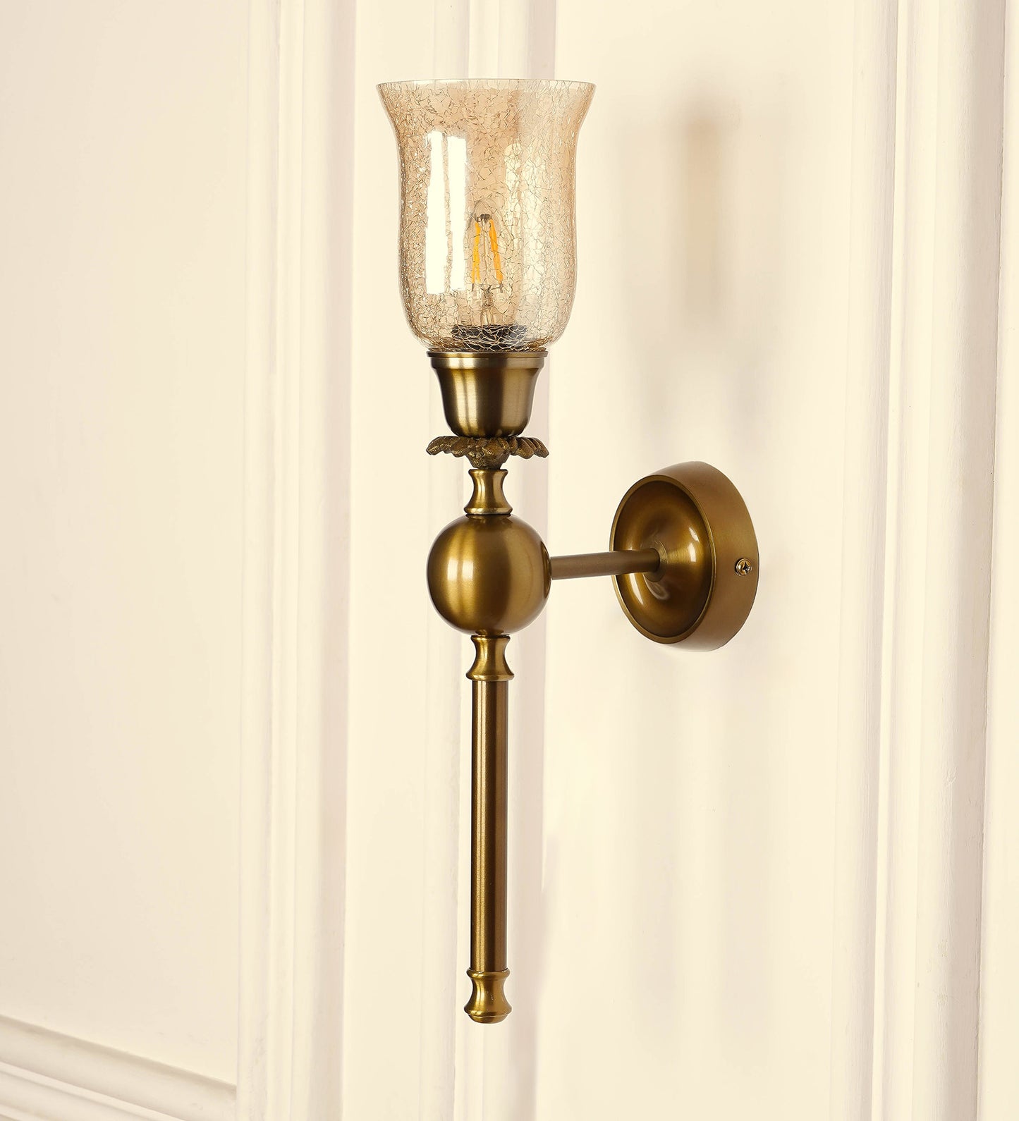 Ball Wall Lamp with Crackled Glass
