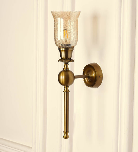 Ball Wall Lamp with Crackled Glass