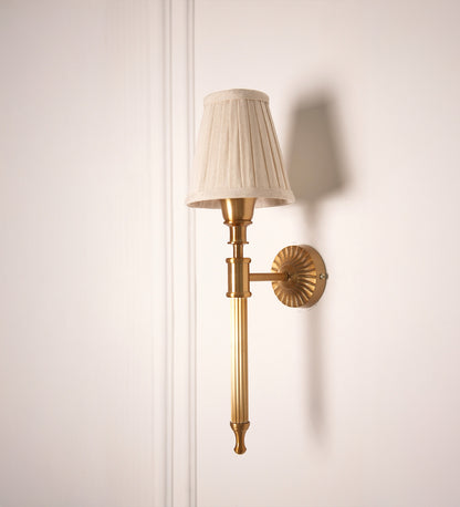 Corrugated Wall Lamp with Pleated Shade