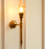 Corrugated Wall Lamp with Golden Luster Cup Glass