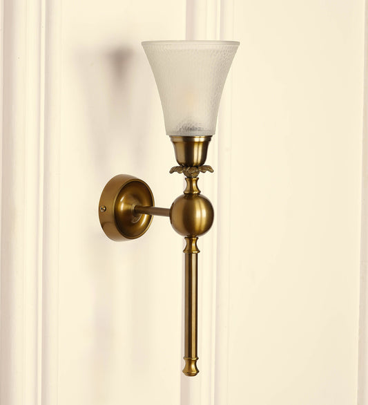 Ball Wall Lamp with Frosted Hammered Glass