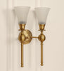 Double Ball Wall Lamp with Frosted Hammered Glass