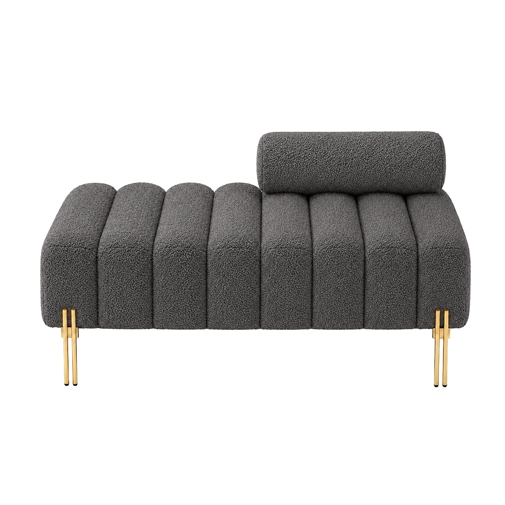 Sepia Homes crest bench With Golden Legs|Grey