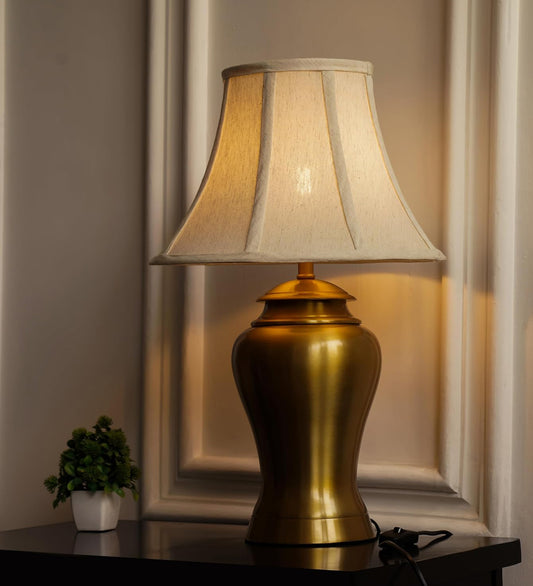 Antique Gold Brass Table Lamp (23") – Bell Shade