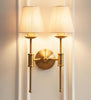 Double Spacer Wall Lamp with Off White Shade