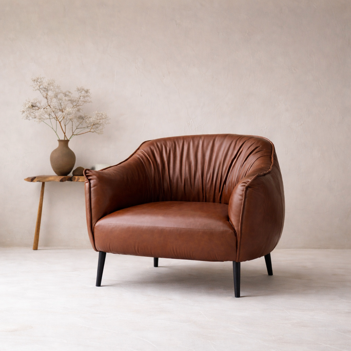 Almeda Accent Chair Tan | Modern Lounge Chair Tan Brown