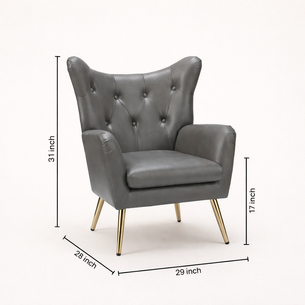 Hedley Arm Chair Grey | Classic Armchair Grey