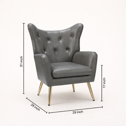 Hedley Arm Chair Grey | Classic Armchair Grey
