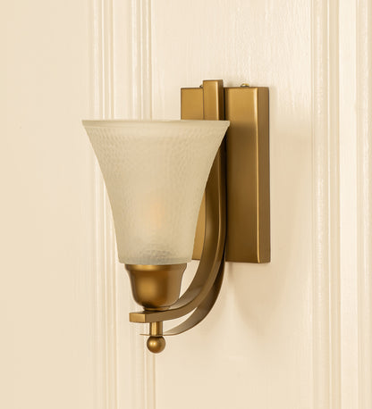 J Wall Lamp with Frosted Hammered Glass
