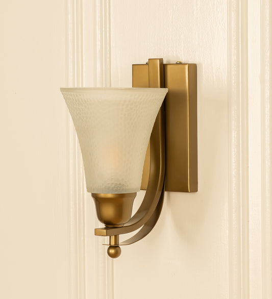 J Wall Lamp with Frosted Hammered Glass