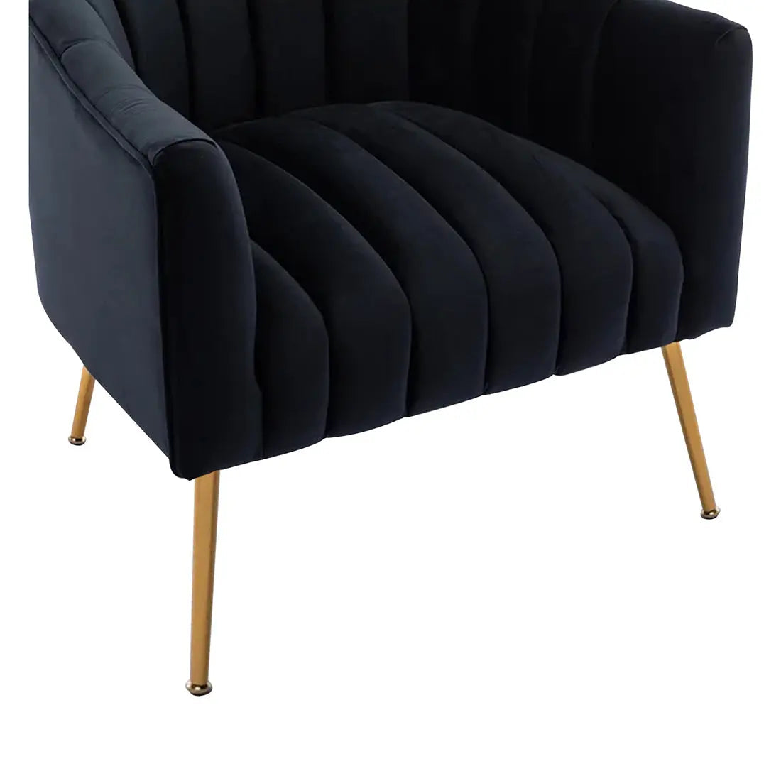 Aurora Velvet Accent Chair – Black