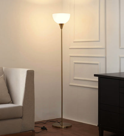 Brass Antique Uplighter Floor Lamp