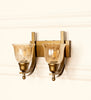 Double J Wall Lamp with Crackled Cup Glass