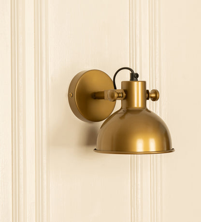 Adjustable Focus Reading Wall Light Brass Antique