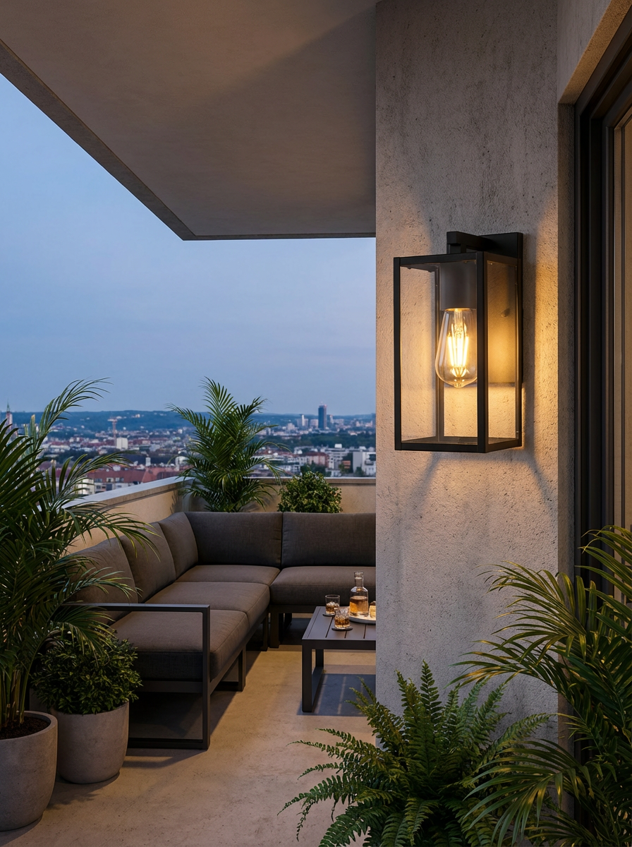Black Waterproof Aluminium Wall Light