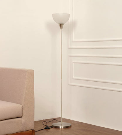 Satin Nickel Uplighter Floor Lamp