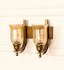 Double J Wall Lamp with Crackled Chimney Glass