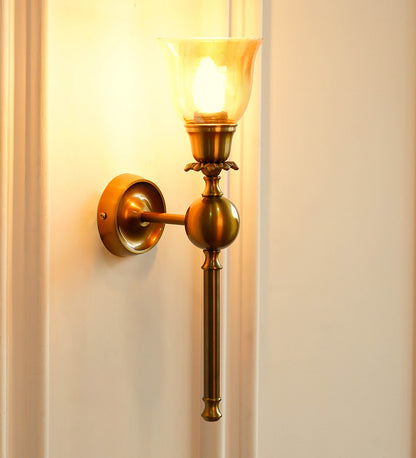 Ball Wall Lamp with Golden Luster Cup Glass