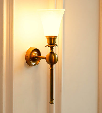 Ball Wall Lamp with Frosted Hammered Glass