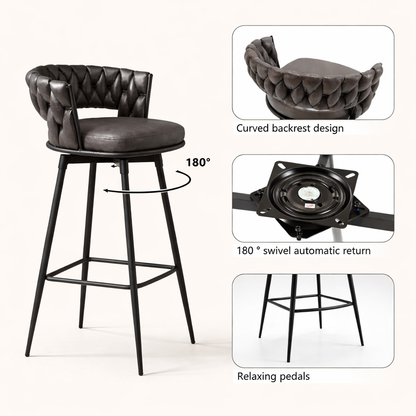 Presley Bar Stool - Charcoal Grey