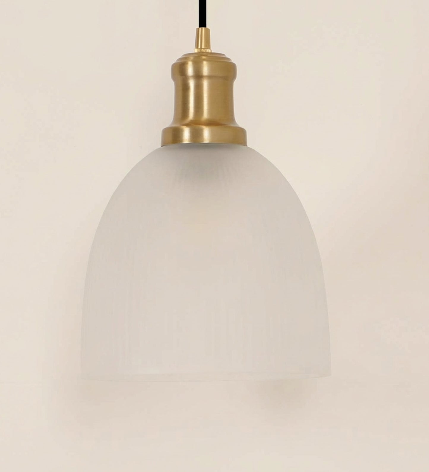 Grooved Frosted Glass Pendant