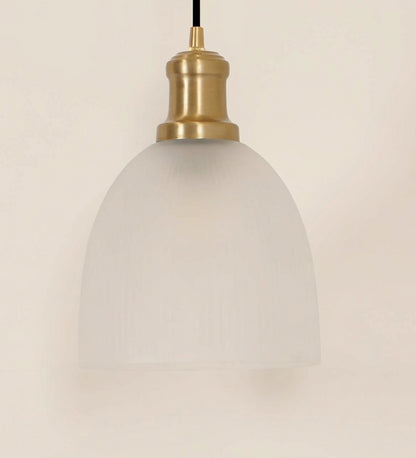 Grooved Frosted Glass Pendant