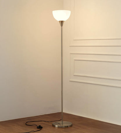 Satin Nickel Uplighter Floor Lamp