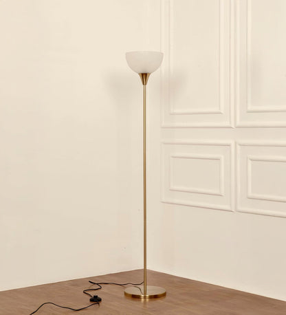 Brass Antique Uplighter Floor Lamp