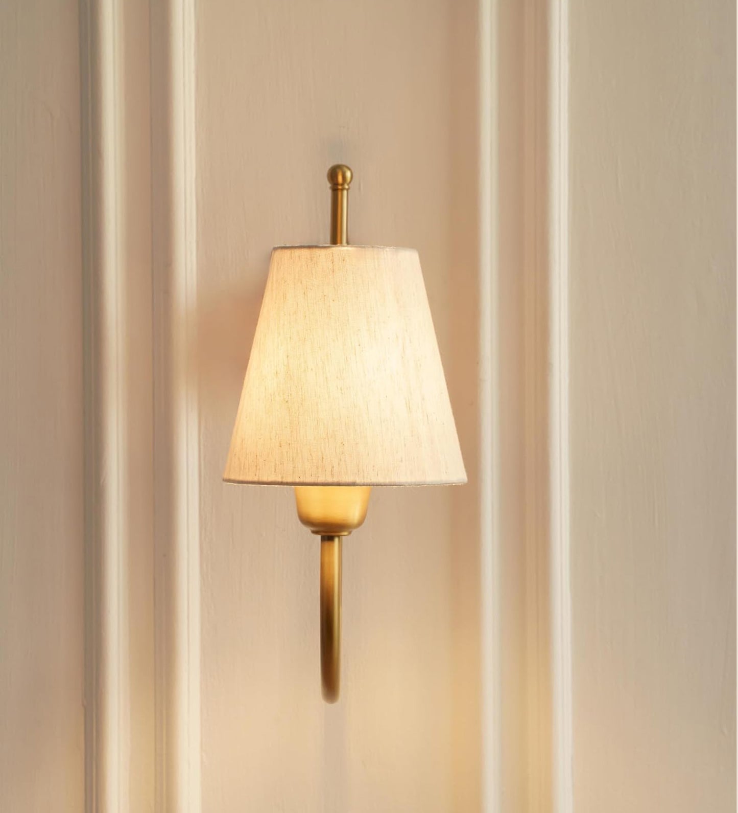 Hockey Wall Lamp with Off White Shade