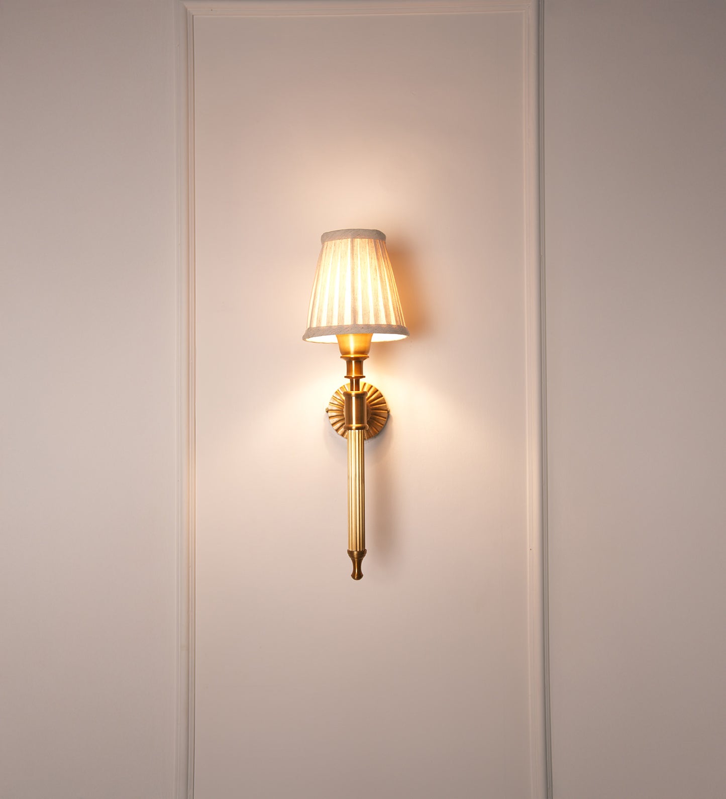 Corrugated Wall Lamp with Pleated Shade