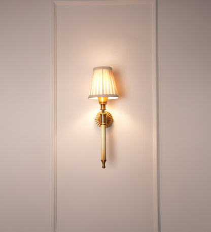 Corrugated Wall Lamp with Pleated Shade
