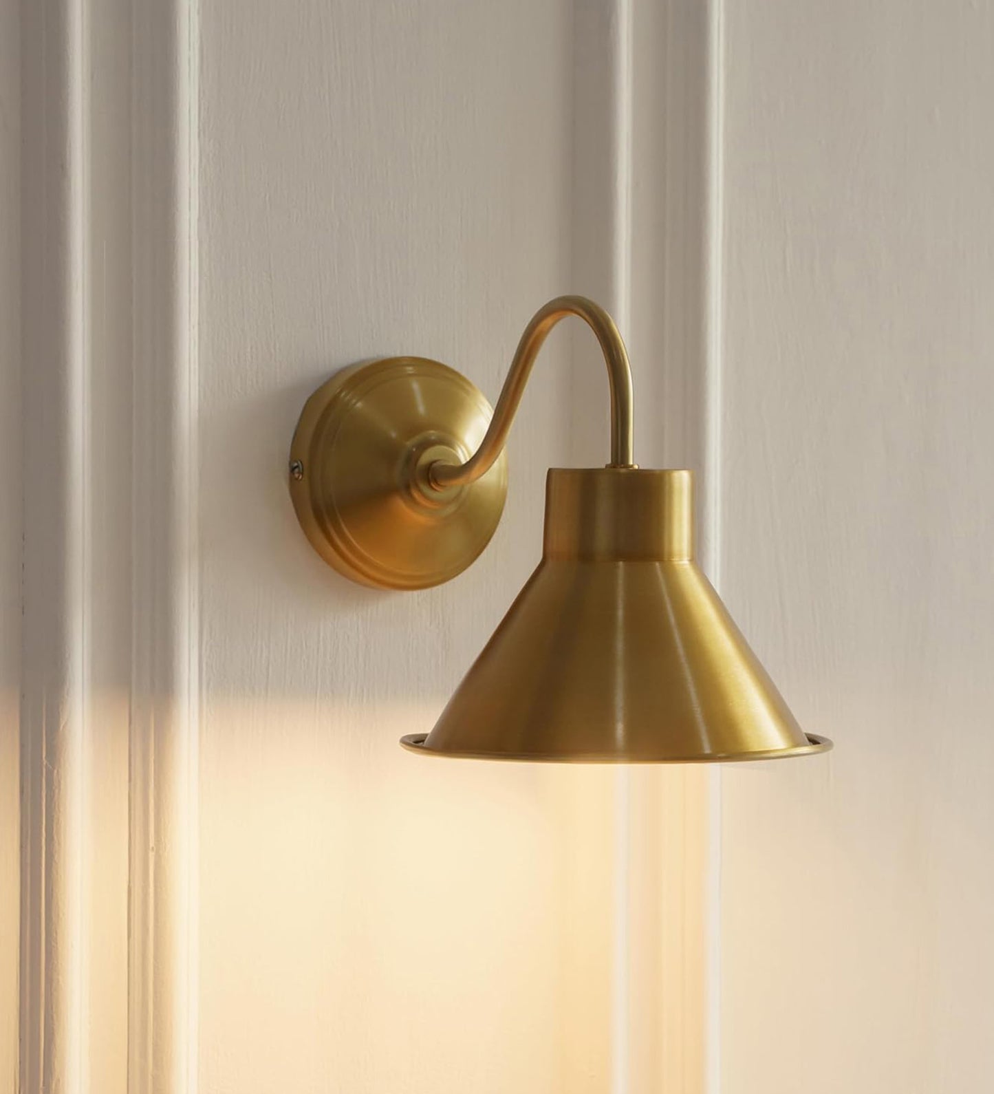 Vintage Industrial Wall Lamp Antique Brass