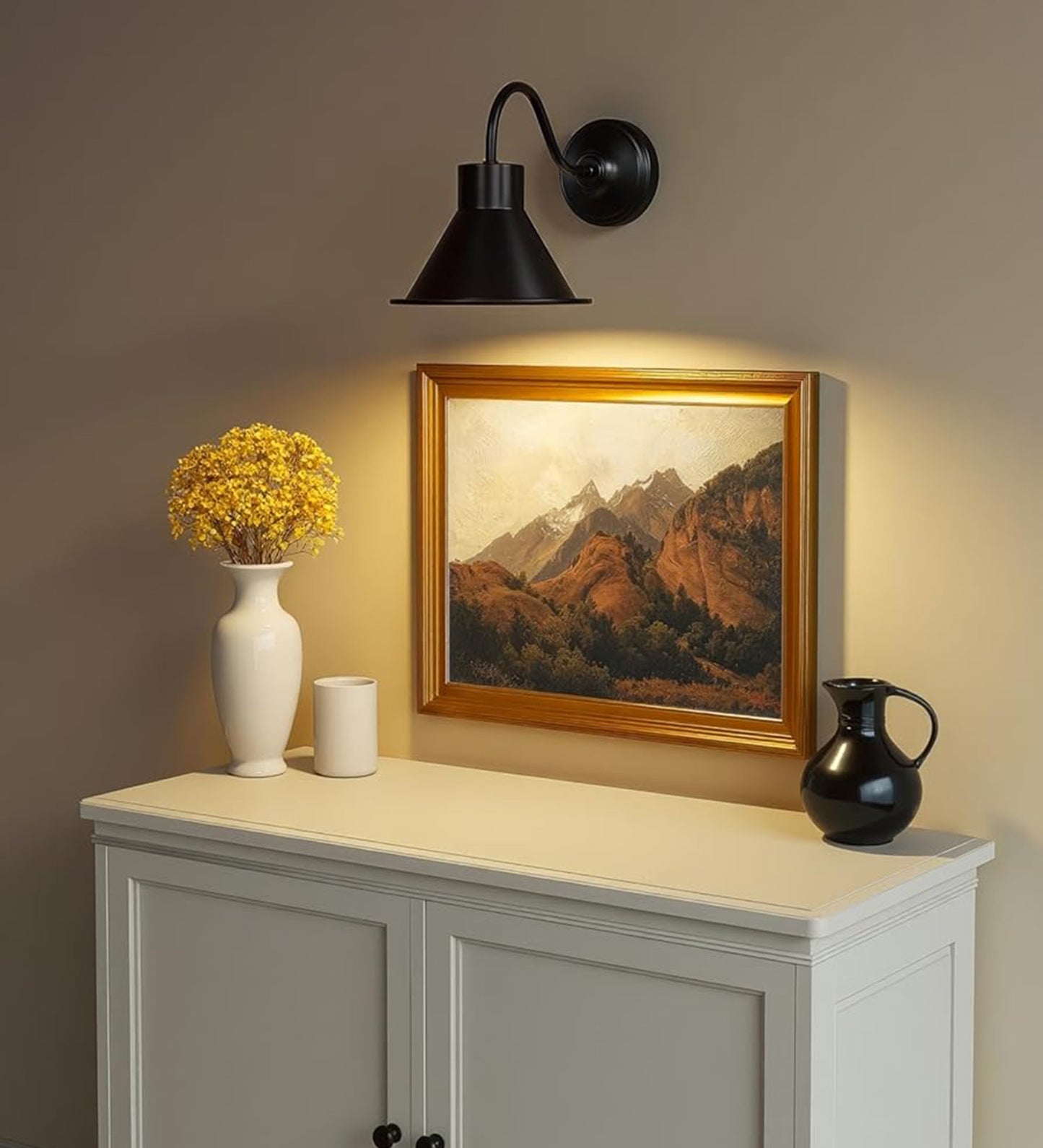 Vintage Industrial Wall Lamp Black